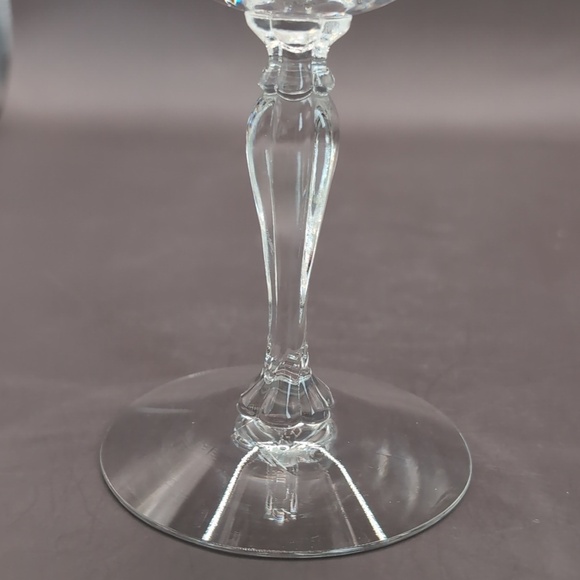 Six 6 Vintage Fostoria Florentine Etched Crystal Champagne Sherbet Glasses 5.5" - Picture 5 of 6